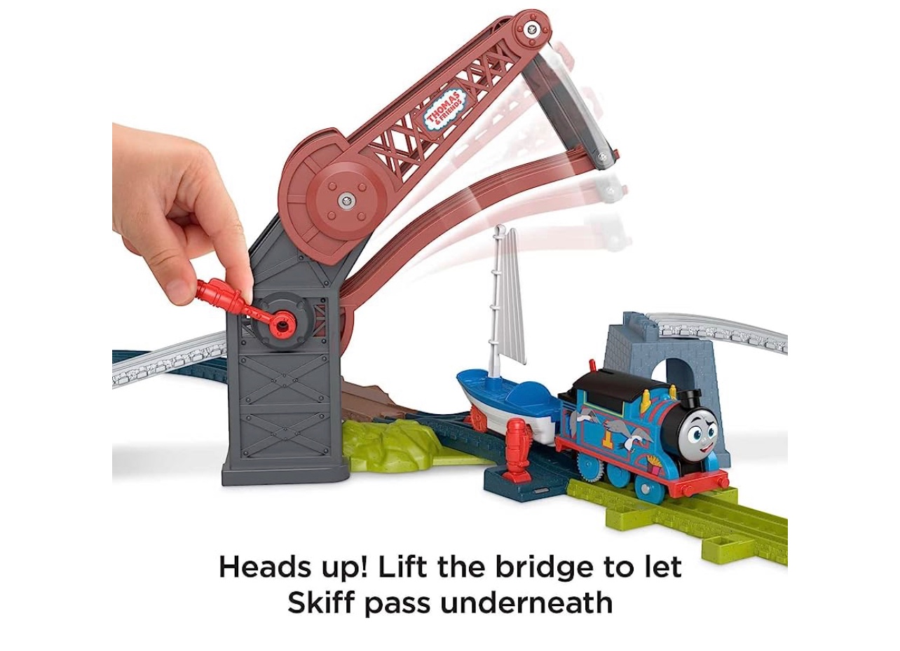 juguetes - Thomas & Friends Juego de tren de juguete motorizado con puente de elevación. 2