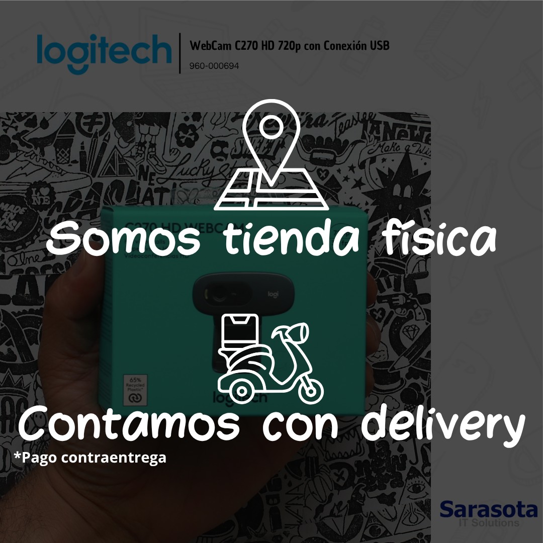 camaras y audio - Logitech WebCam C270 HD de 720p USB 4