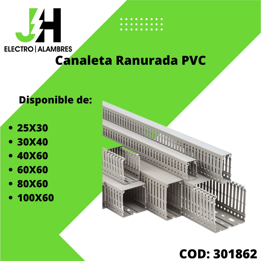 Canaleta Ranurada PVC 