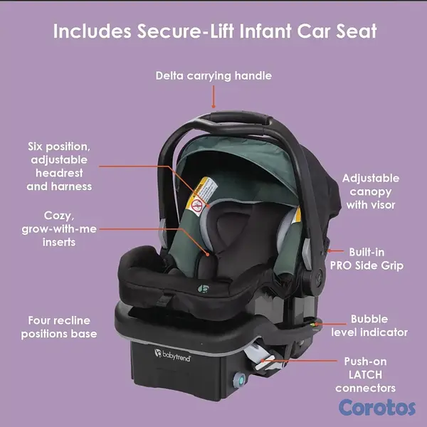 coches y sillas -  COCHE BABY TREND CON CARSIT O CARGADOR  2