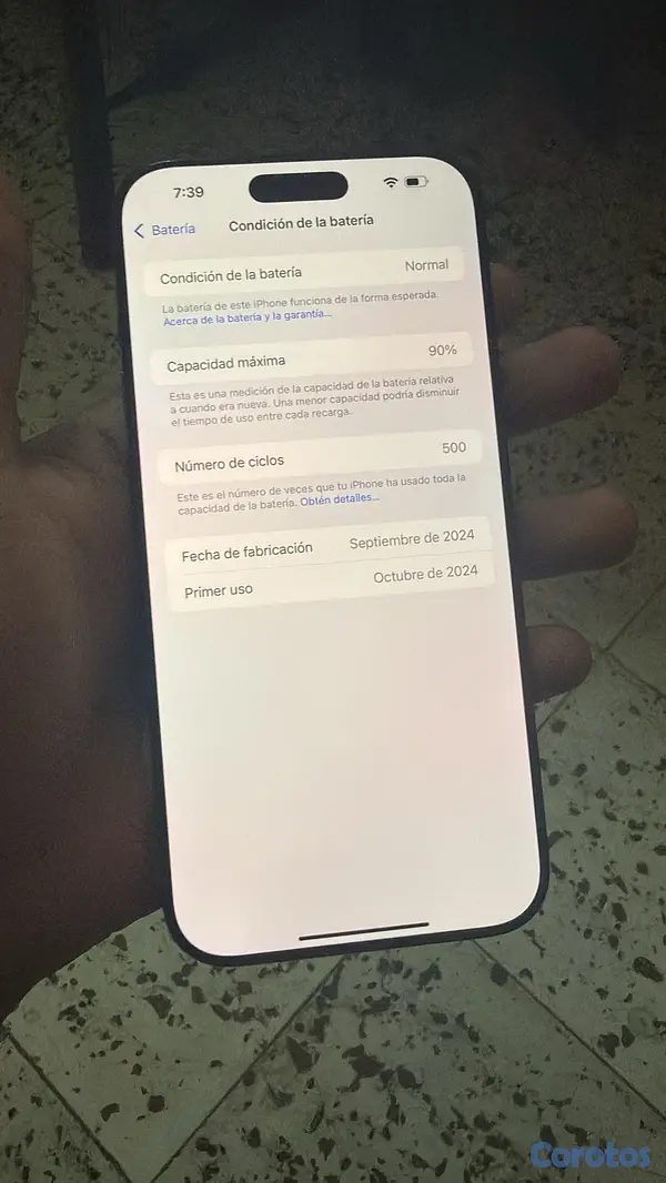 celulares y tabletas - iPhone 16 PRO MAX FACTORY 256gb 7