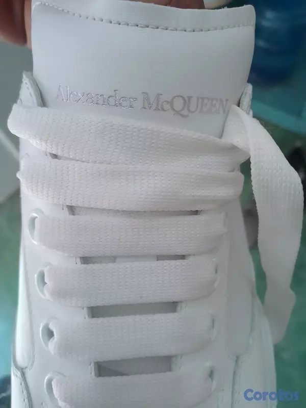 ropa para hombre -  - 👟 Tenis blancos  moda europea 🇪🇺 suela gruesa 🔥 (estilo McQueen)" 5