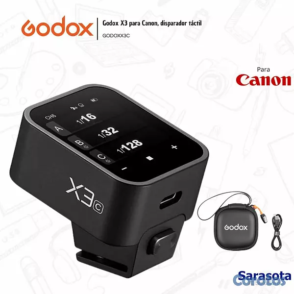 accesorios para electronica - Godox Disparador X3 C Canon 2
