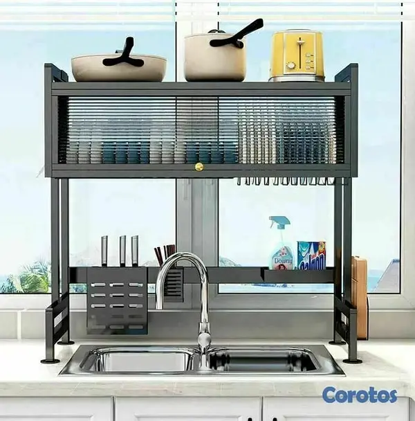 cocina - Escurridor de platos con tapa mediano 3