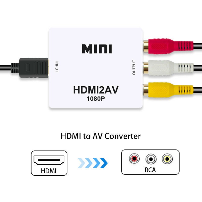 otros electronicos - Convertidor adaptador HDMI a RCA (audio y video) 1