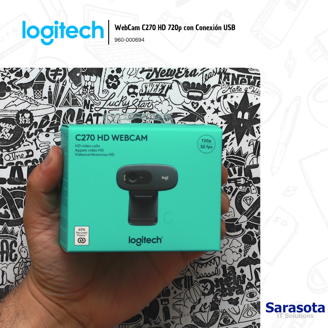 camaras y audio - Logitech WebCam C270 HD de 720p USB 1