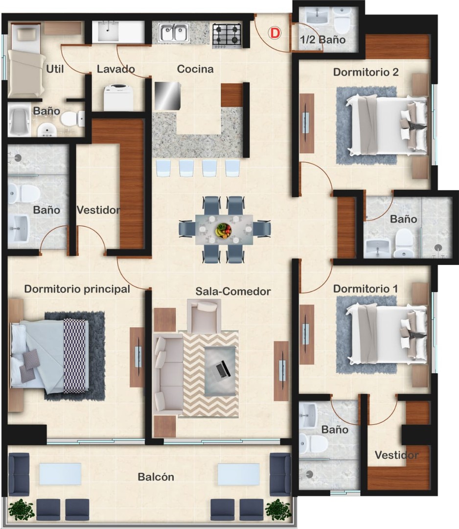 apartamentos - Apartamentos en Bella Vista con Piscina y Gimnasio- Apartamentos en Bella Vista 5