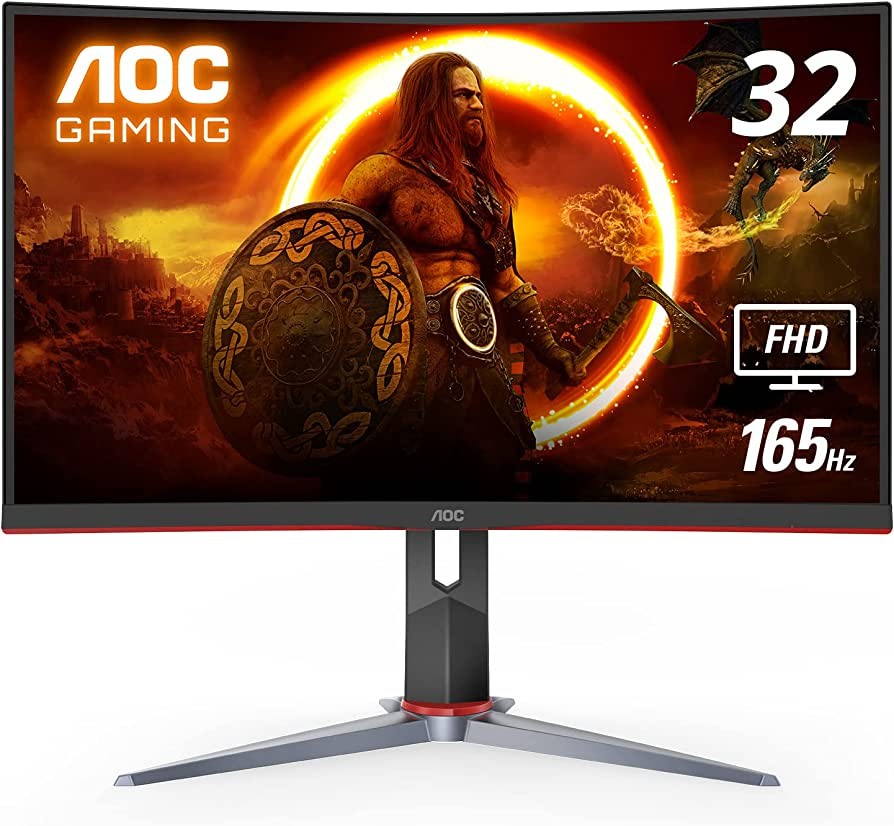 computadoras y laptops - MONITOR AOC 32 pulgadas  GAMING CURVO 1500R VA, FHD 1920X1080, 165 HZ LED,, HDMI
