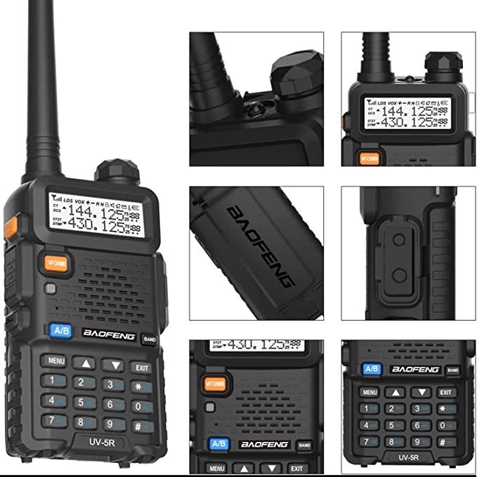 accesorios para electronica - Radio de comunición Baofeng UV-5R radio doble banda, dos vías 4