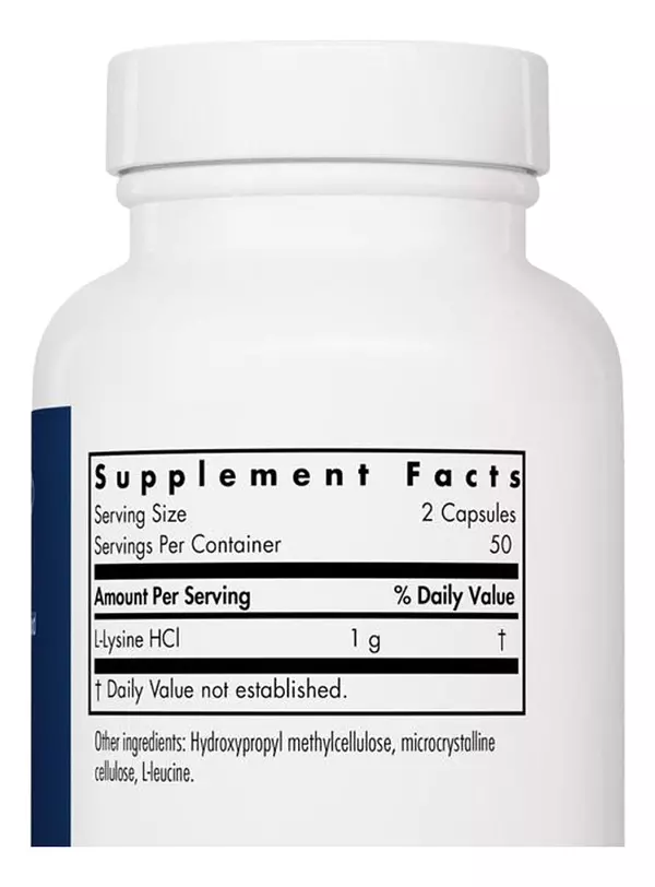 Salud y Equipamiento Médico - L-lisina 500 Mg 100 Capsulas 2