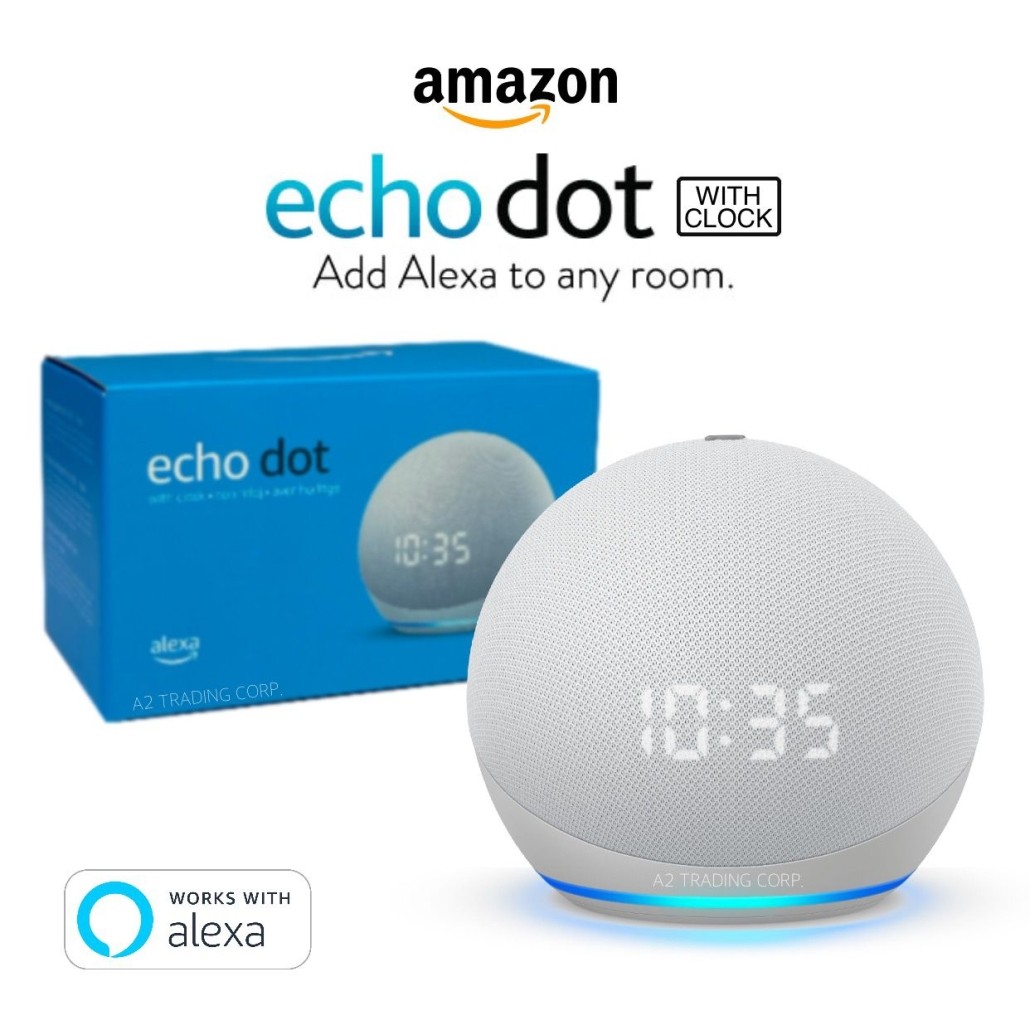 accesorios para electronica - Alexa echo dot 4 con reloj 