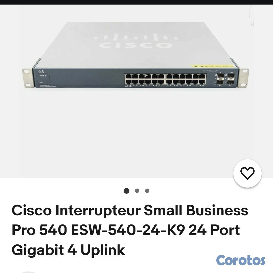 computadoras y laptops - Cisco Interrupteur Small Business Pro 540 ESW-540-24-K9 24 puertos Gigabit 4 1