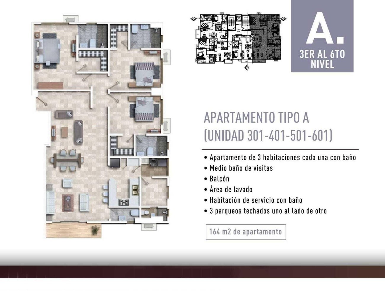 apartamentos - Venta de hermoso y moderno Apartamento de tres habitaciones 6