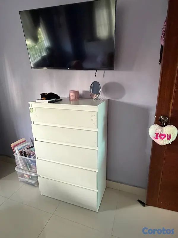 muebles y colchones - Cama Full y Gavetero blanco 5