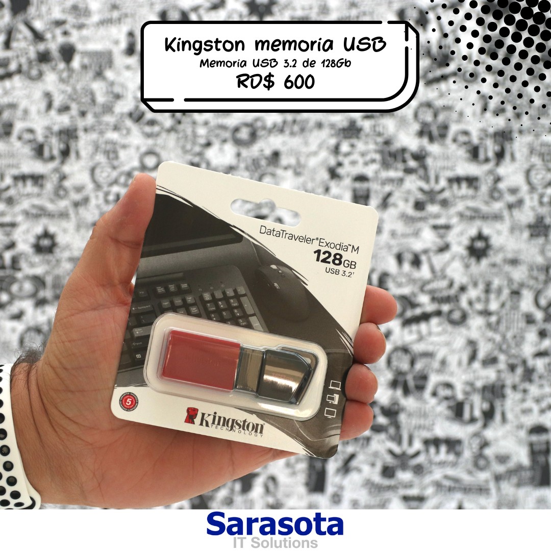 computadoras y laptops - Memoria Kingston USB Gen 3.2 de 128Gb