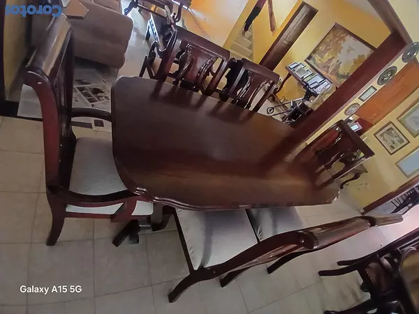 muebles y colchones - Hermoso Juego de  Comedor Caoba de 6 sillas 10