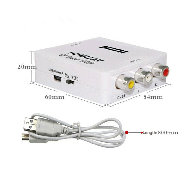 otros electronicos - Convertidor adaptador HDMI a RCA (audio y video) 2
