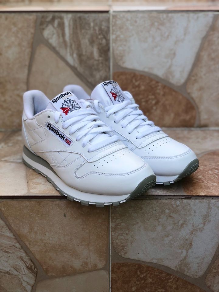 zapatos para hombre - Reebok Classic Leather White Size 8 Original