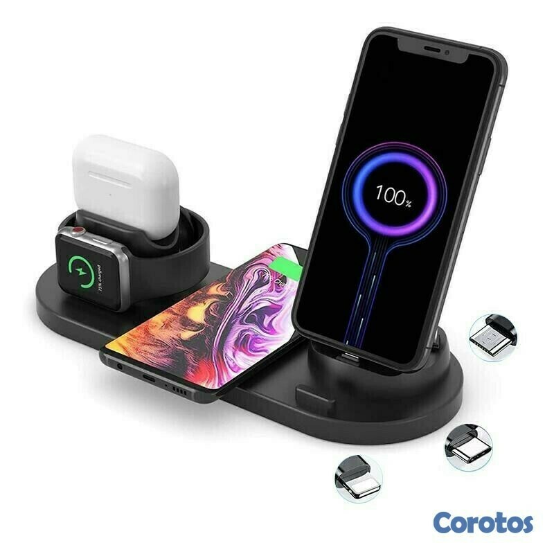 accesorios para electronica - Estación de carga multifuncional 3 en 1, carga tu reloj, audifonos y telefono 9