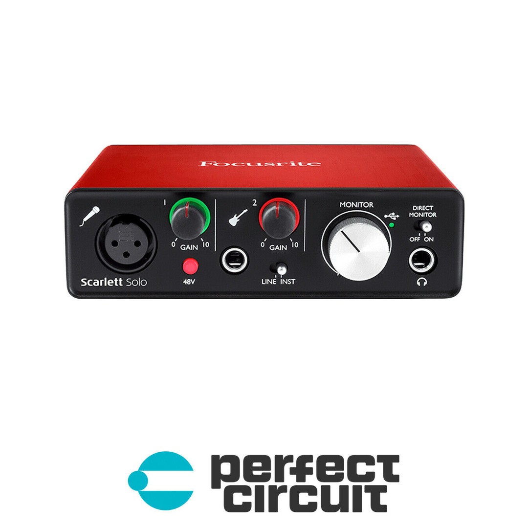 instrumentos musicales - Focusrite Scarlett Solo - Interfaz de audio USB con herramientas profesionales
