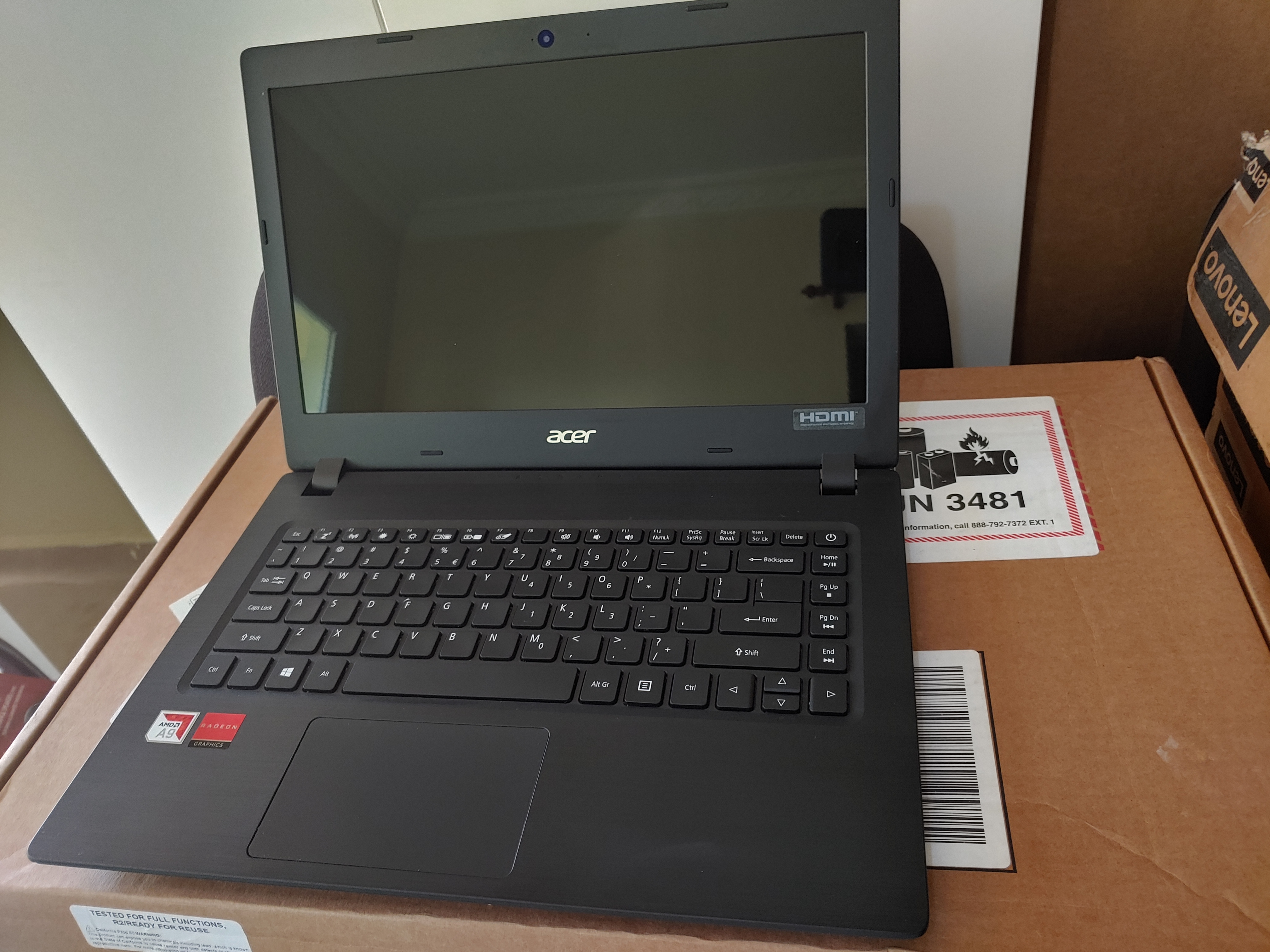 computadoras y laptops - Laptop Acer Aspire 3 14 HD A9-9420e 1.8GHz 4GB RAM 128GB SSD Win 10 Home