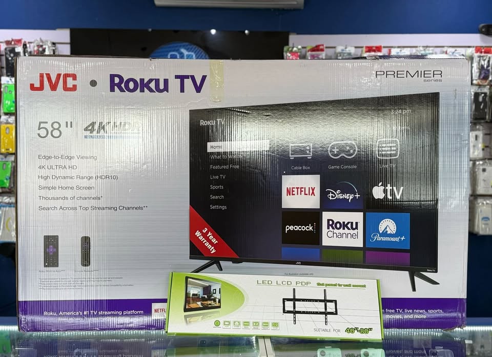 tv - SMART TV JVC DE 58 PULGADAS ROKU 4K ULTRA HD NUEVA