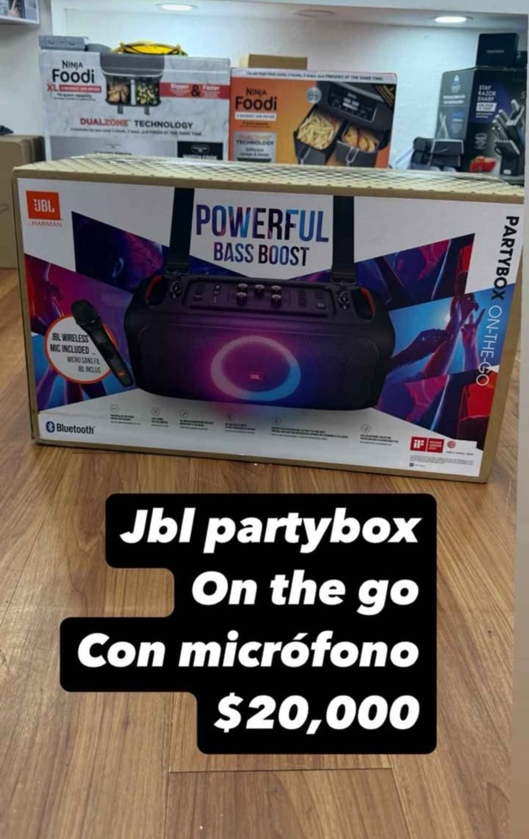 camaras y audio - Jbl party box o the go con micrófono 
