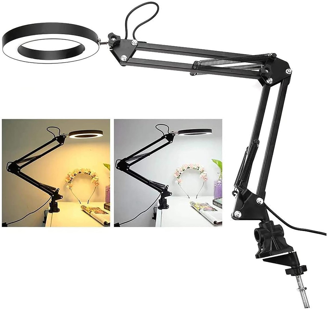 accesorios para electronica - Lámpara de escritorio con base y clip, regulable flexible de bajo consumo 1