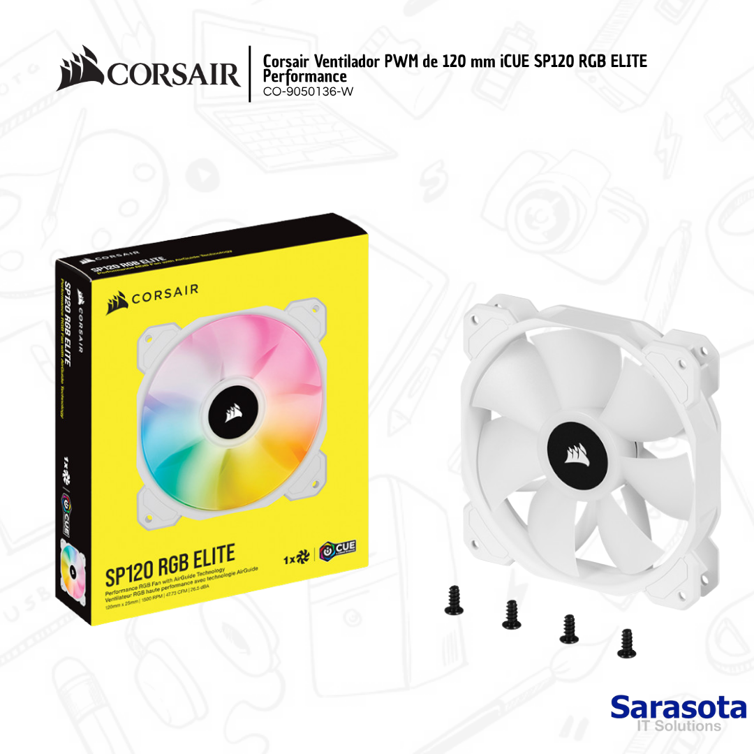 accesorios para electronica - Corsair Ventilador PWM de 120 mm iCUE SP120 RGB EL 2