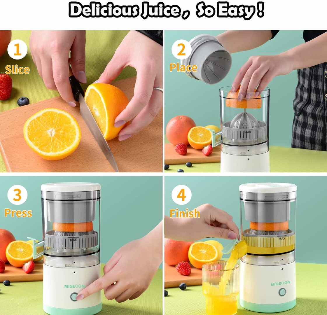electrodomesticos - Exprimidor de cítricos eléctrico de jugo naranja potente motor extractor china 4