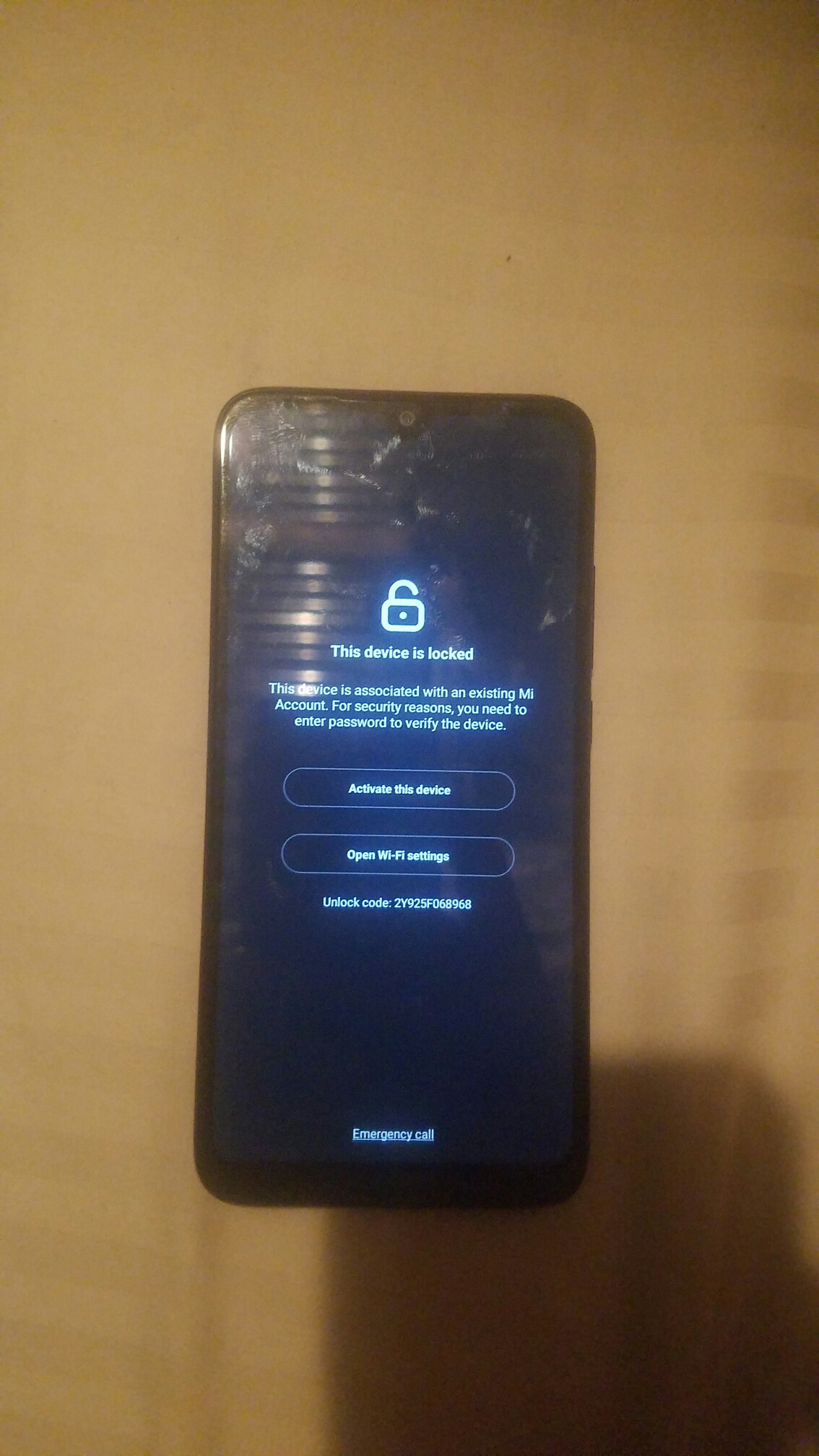Xiaomi note7 bloqueado