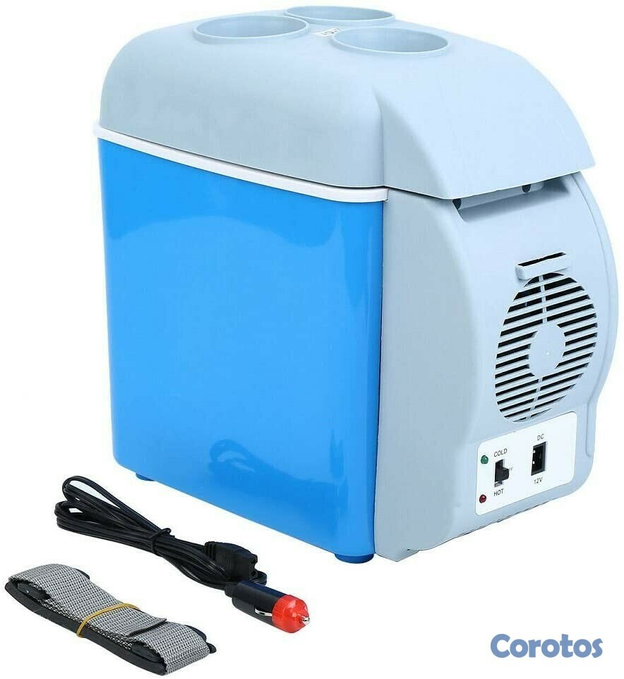 accesorios para electronica - Mini nevera portátil de 7.5L para coche enfriamiento y calentamiento.
 1