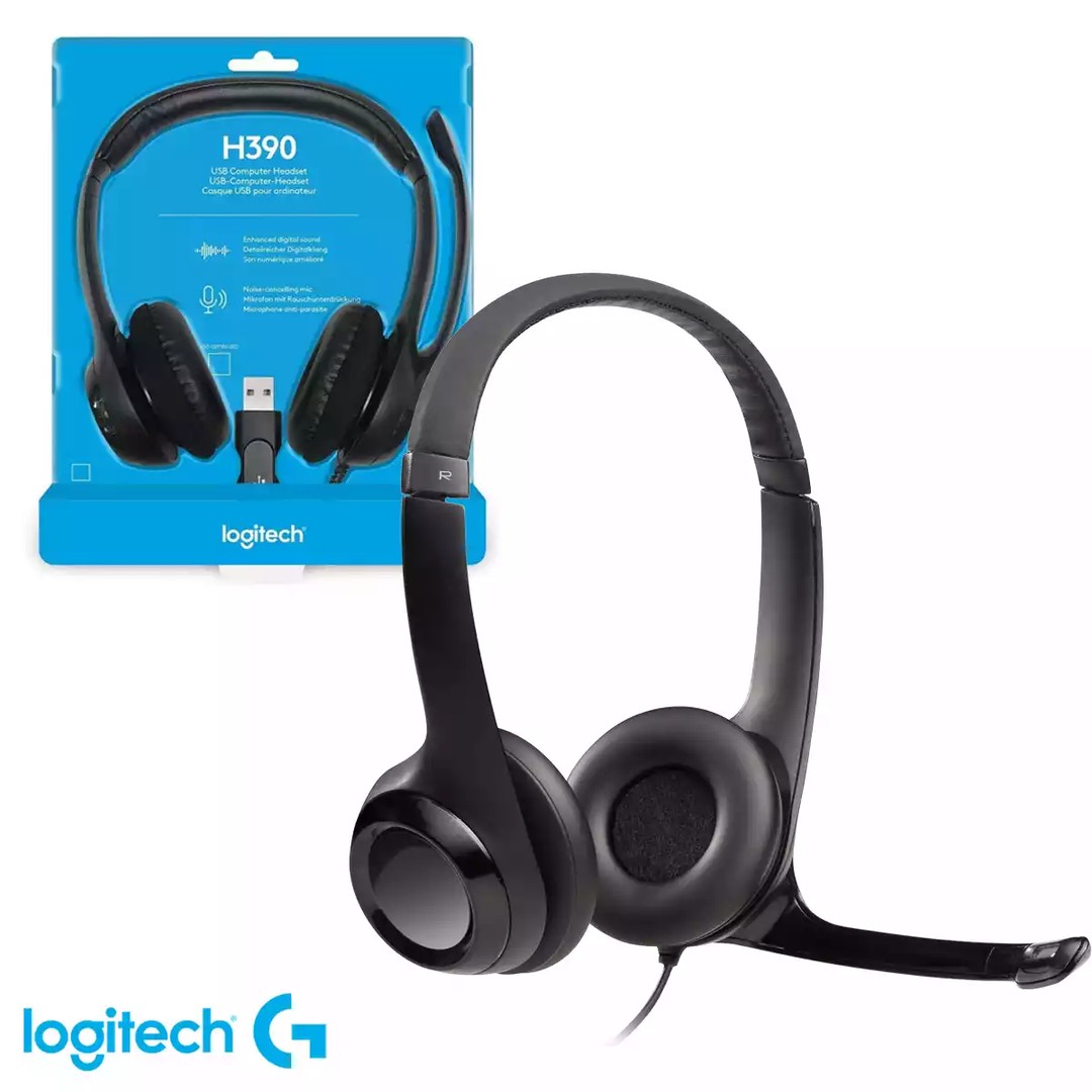 computadoras y laptops - AUDIFONO CON MICROFONO LOGITECH H390 USB CON CANCELACION DE RUIDOS ,PC INTERNET  0