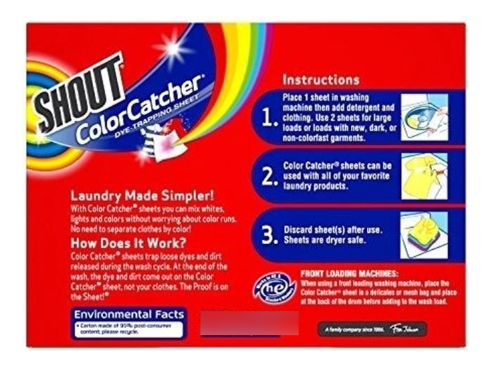 Salud y Equipamiento Médico - Shout Color Catcher Tinte Trapping Sheets, 72.0 Count 2