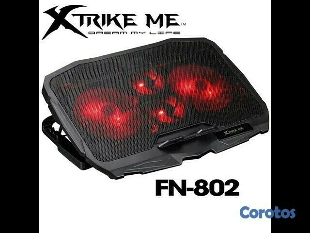computadoras y laptops - BASE CON ABANICOS DE ENFRIAMIENTO (VENTILADOR) PARA LAPTOP GAMING XTRIKE ME 1