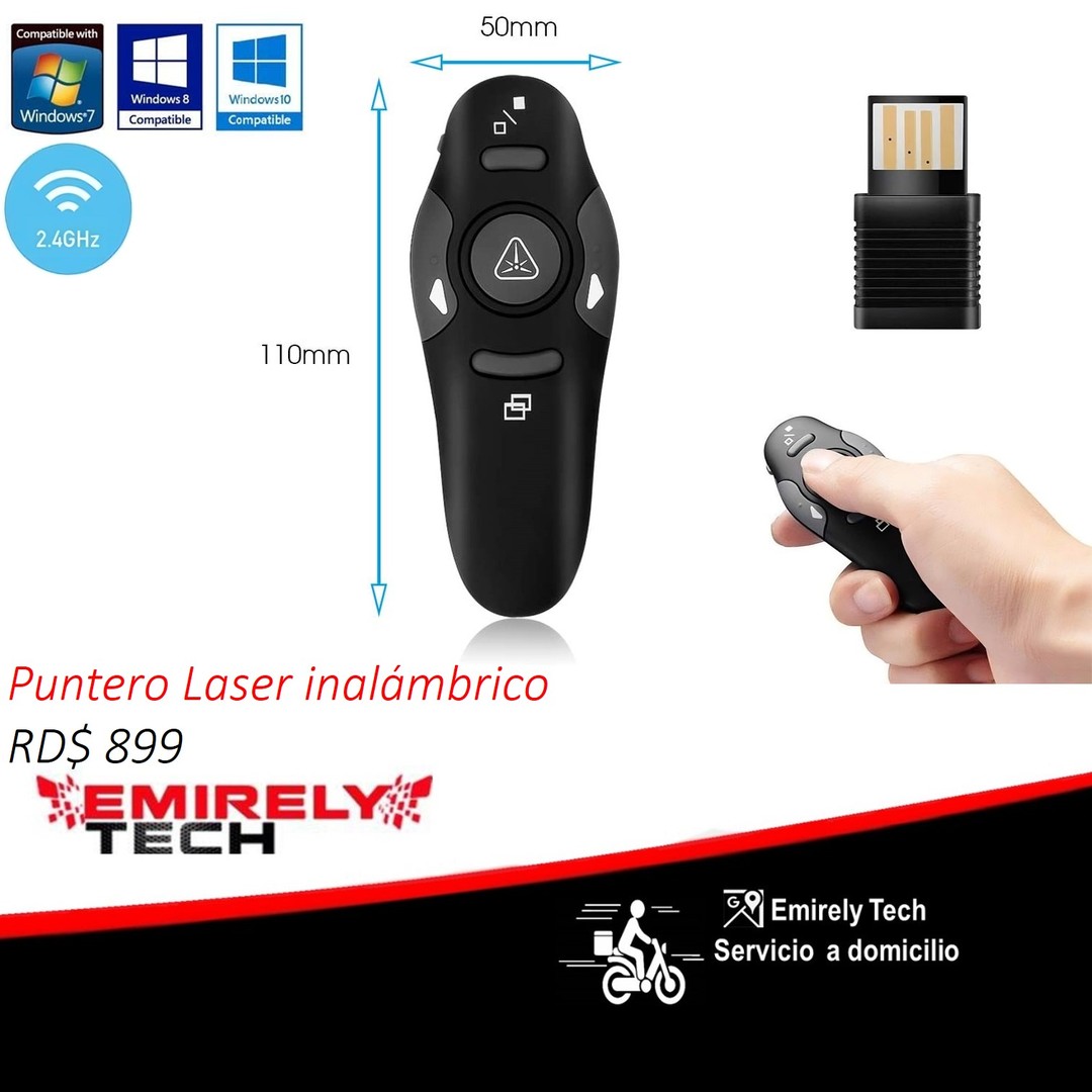 equipos profesionales - Puntero Laser inalámbrico USB Presentador de diapositiva