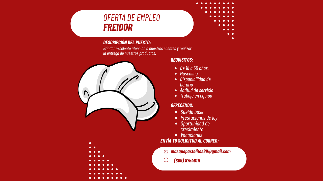 empleos disponibles - Empresa gastronomica busca Freidor 0