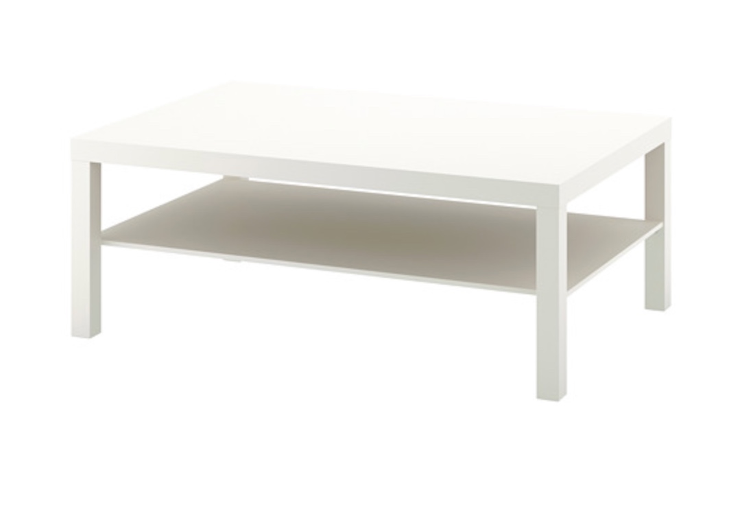 muebles y colchones - Mesa de sala color blanco 