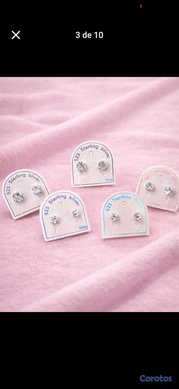 joyas, relojes y accesorios - aretes, argollas de plata Italy 925 6
