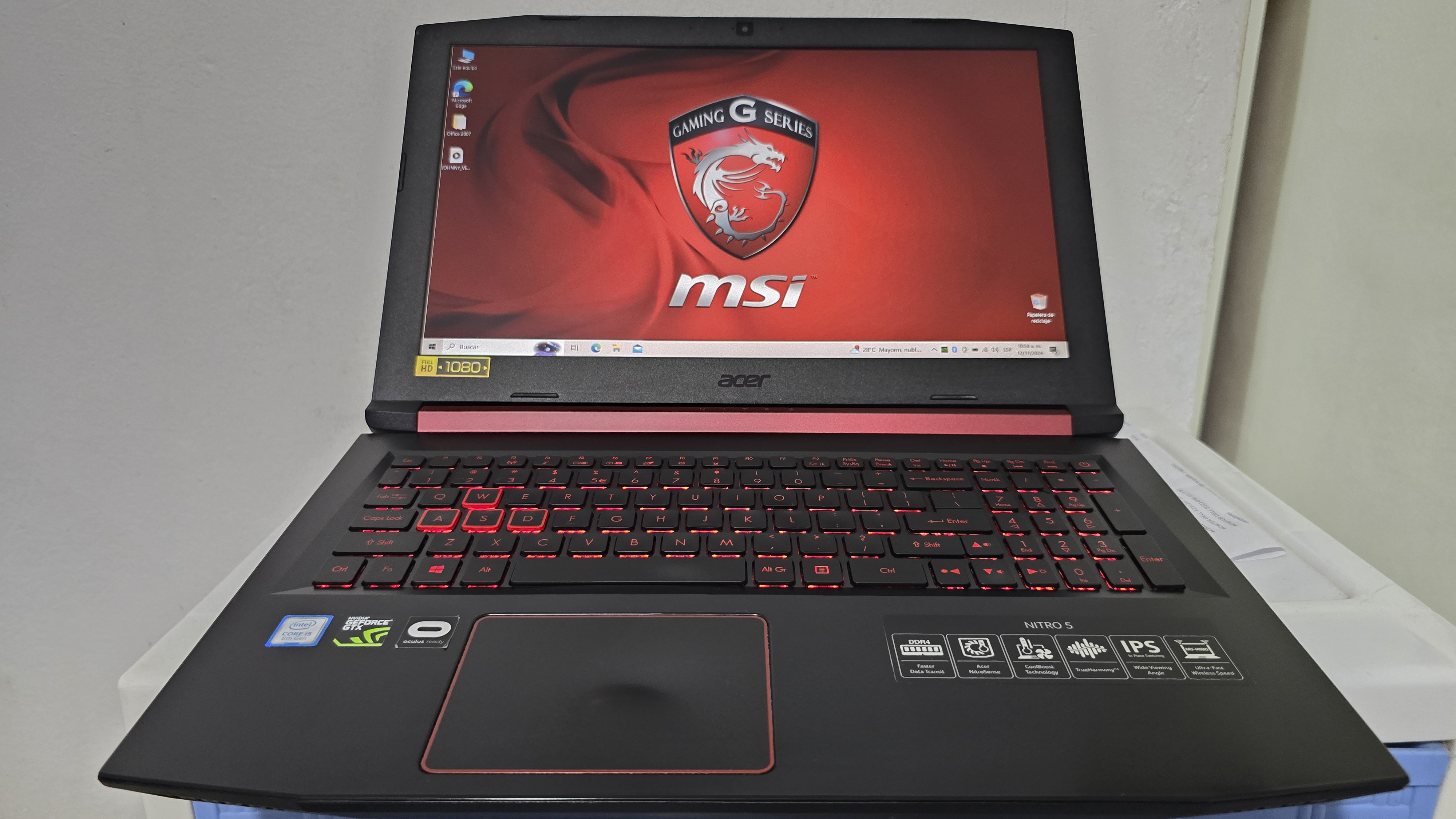computadoras y laptops - Acer Nitro Gamer Core i5 8va Gen Ram 16gb ddr4 Disco 1tb ssd Nvidea Gtx 1050 4gb