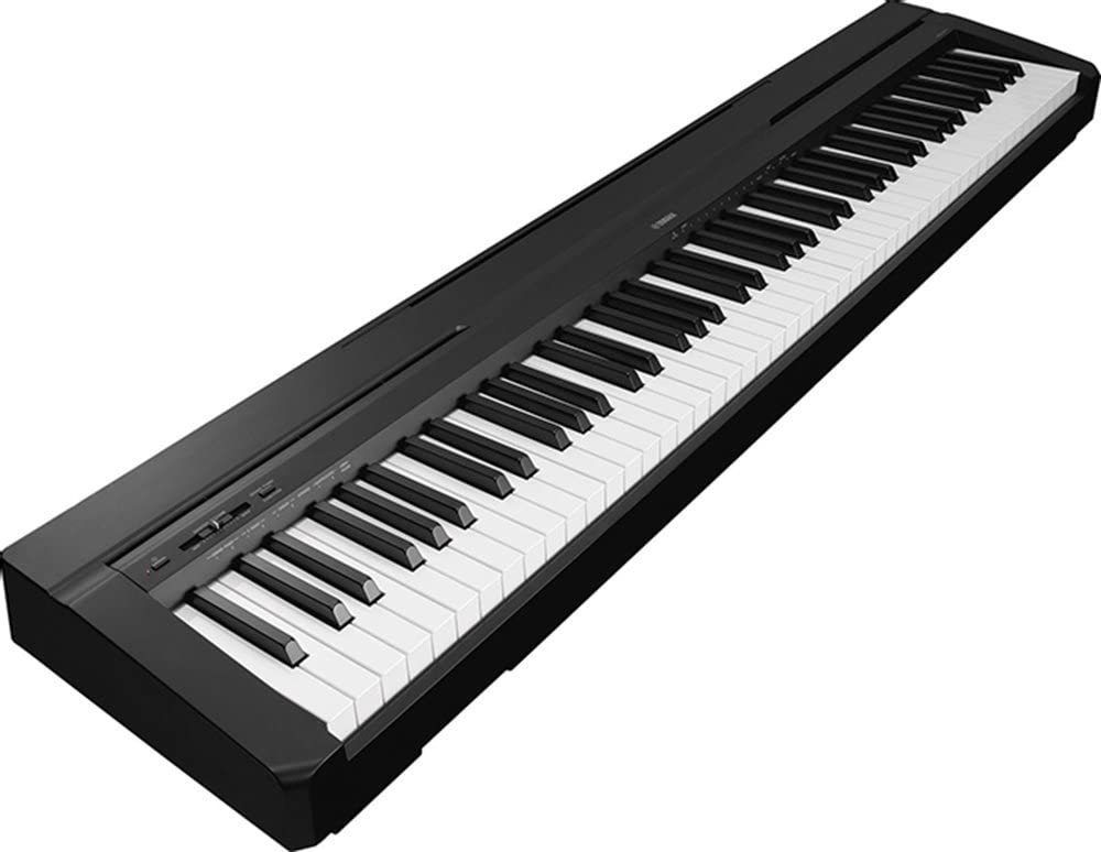 Piano Yamaha P45 (89 teclas) con su sustain-pedal y fuente de alimentación 