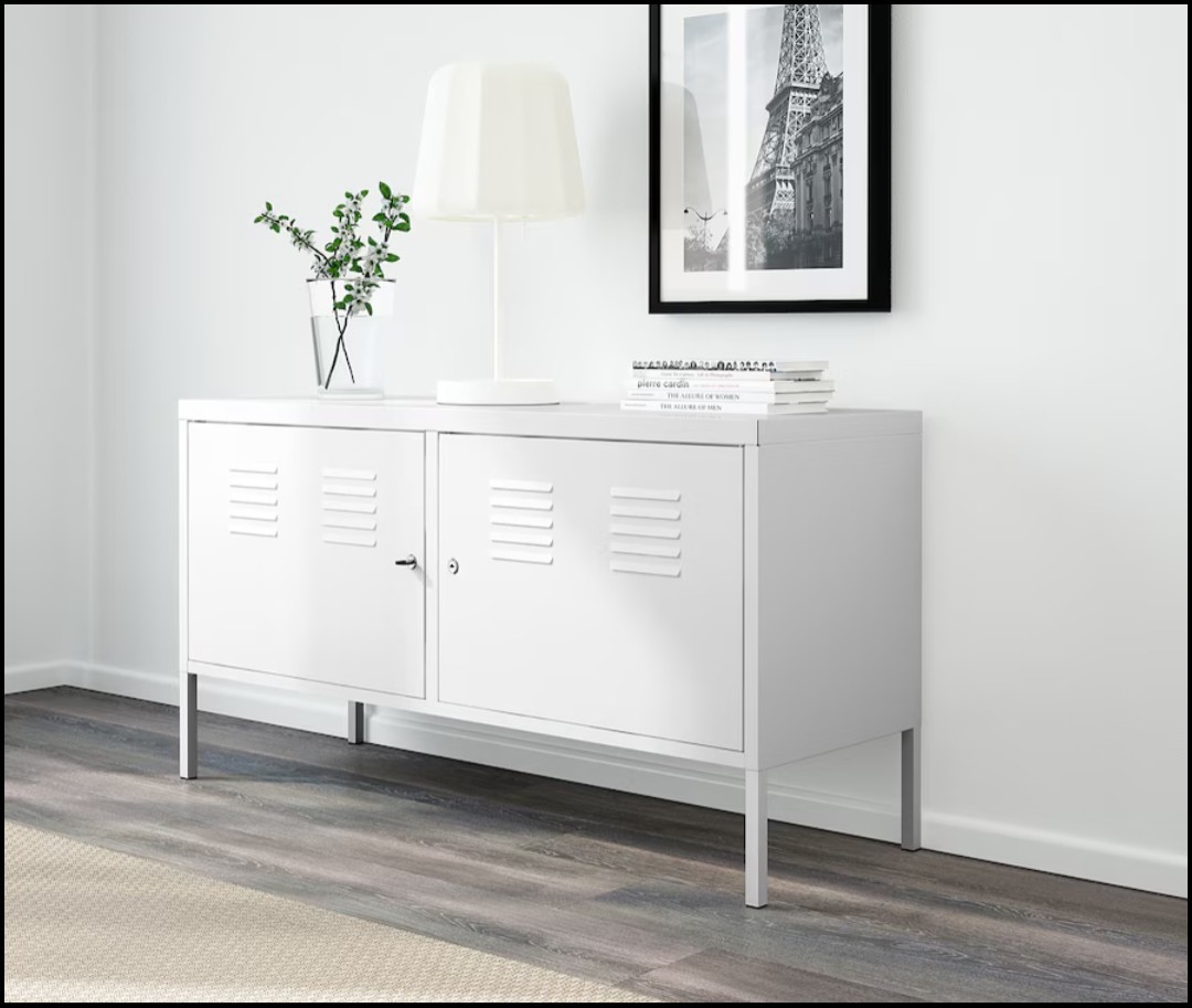 muebles y colchones - Armario blanco de metal de IKEA 