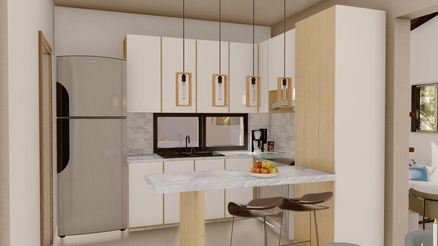 casas - Proyecto en venta Punta Cana #23-582 espacioso, cocina con desayunador, terraza
 1