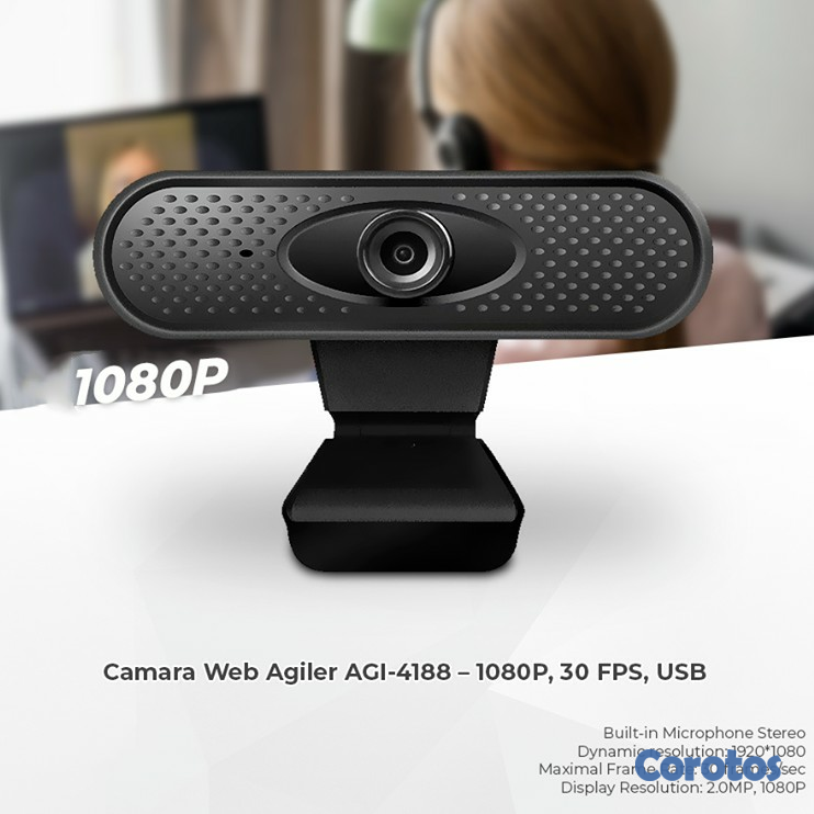 computadoras y laptops - CAMARA WEB AGILER FHD 1080P, MICRÓFONO INTEGRADO 1