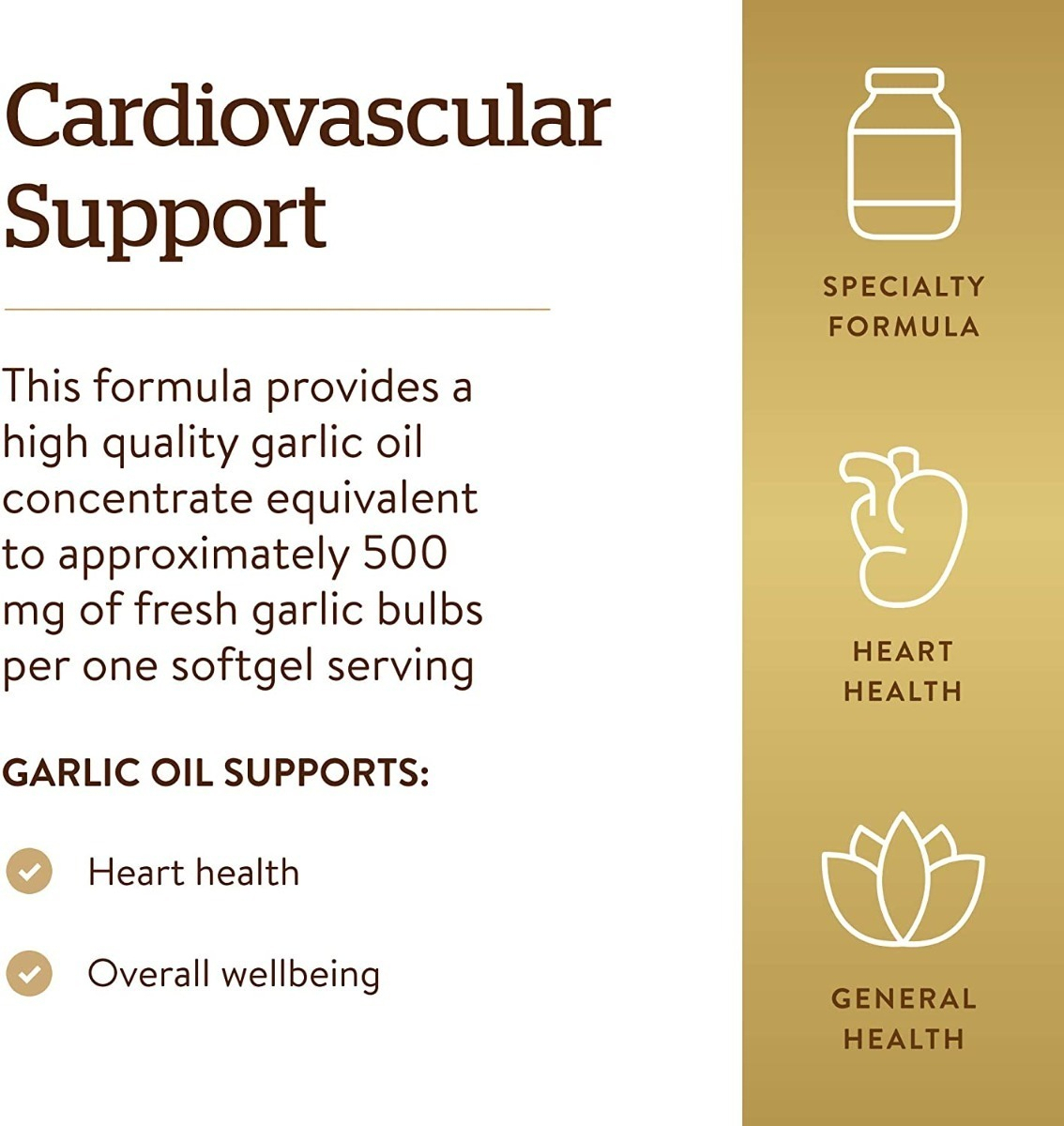 Salud y Equipamiento Médico - Perlas De Ajo Concentrado Cardiovascular Solgar 250 Cap 4