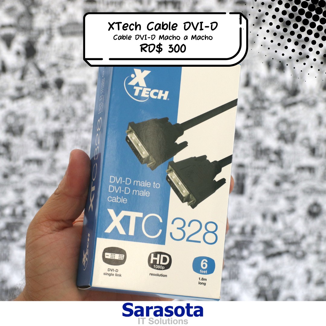 accesorios para electronica - Cable DVI-D macho a macho Xtech
