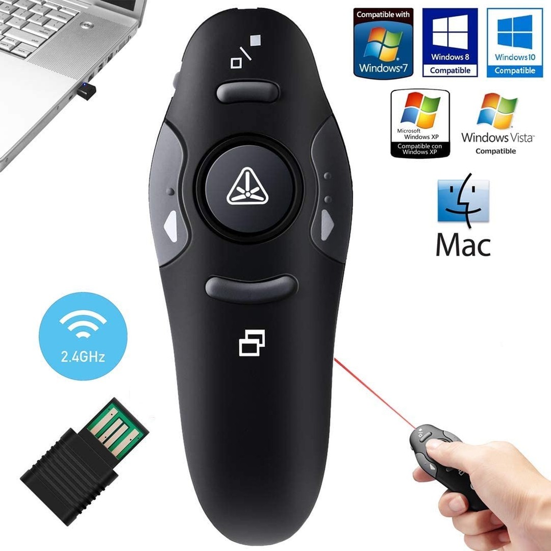 equipos profesionales - Puntero Laser inalámbrico USB Presentador de diapositiva 1