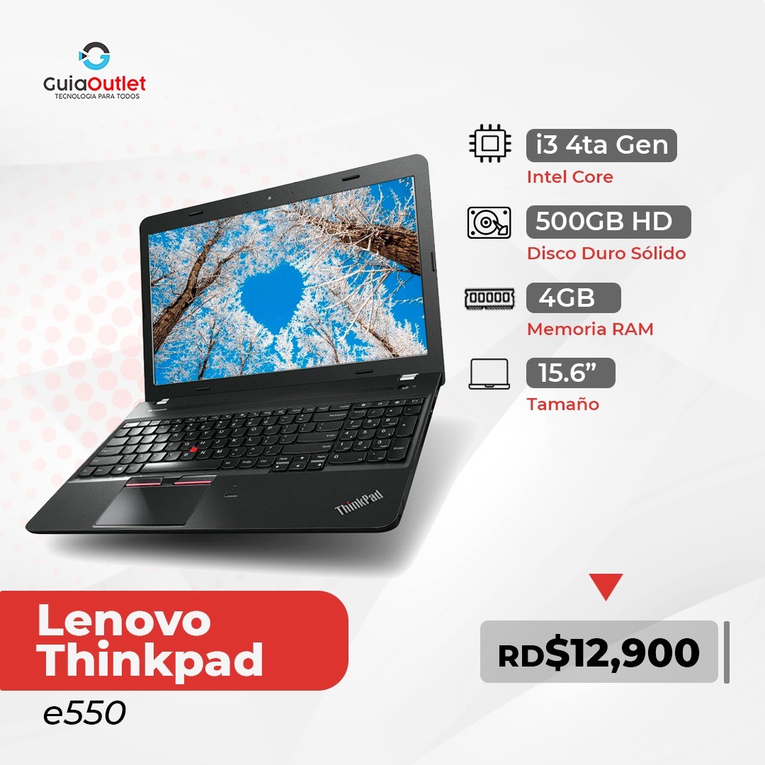 computadoras y laptops - LENOVO E550 4ta Gene 4GB RAM, 500GB HDD Core i3 Disco Laptop 