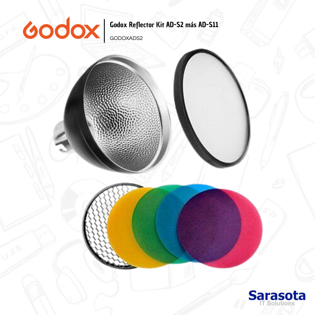 accesorios para electronica - Godox Reflector Kit AD-S2 más AD-S11 para AD200Pro 0