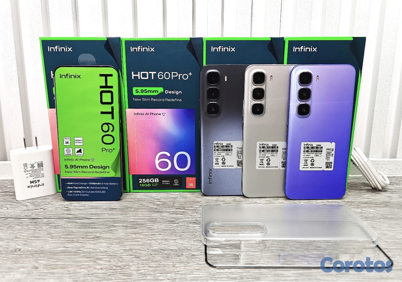 celulares y tabletas -  INFINIX HOT 60 PRO + DE 256GB 16GB RAM NUEVO